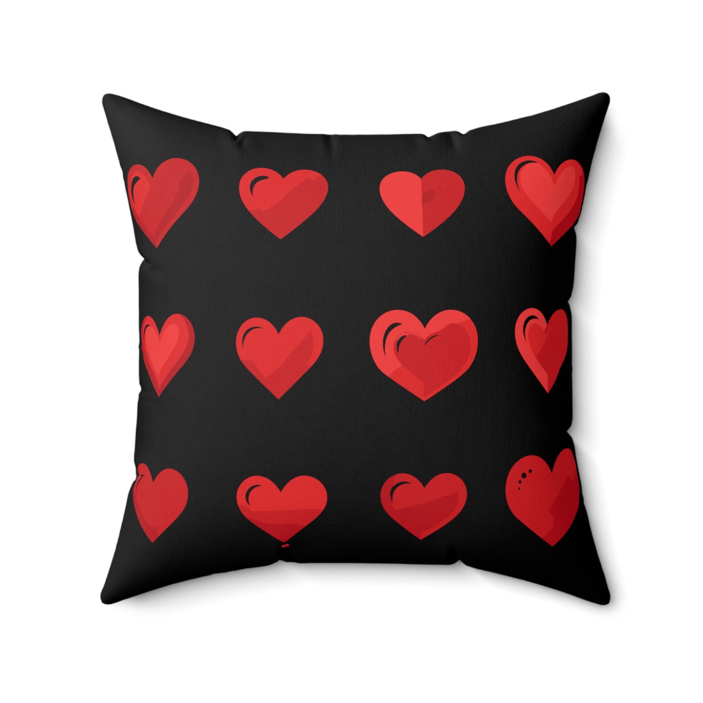 Valentine's day best home decor red hearts design Spun Polyester Square Pillow