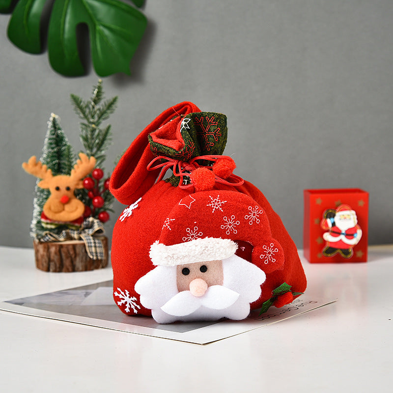 Cute Christmas Gifts Santa Doll Gift Bag Candy Bag Christmas Home Decorations Hanging Pendants Xmas Gifts Decoration