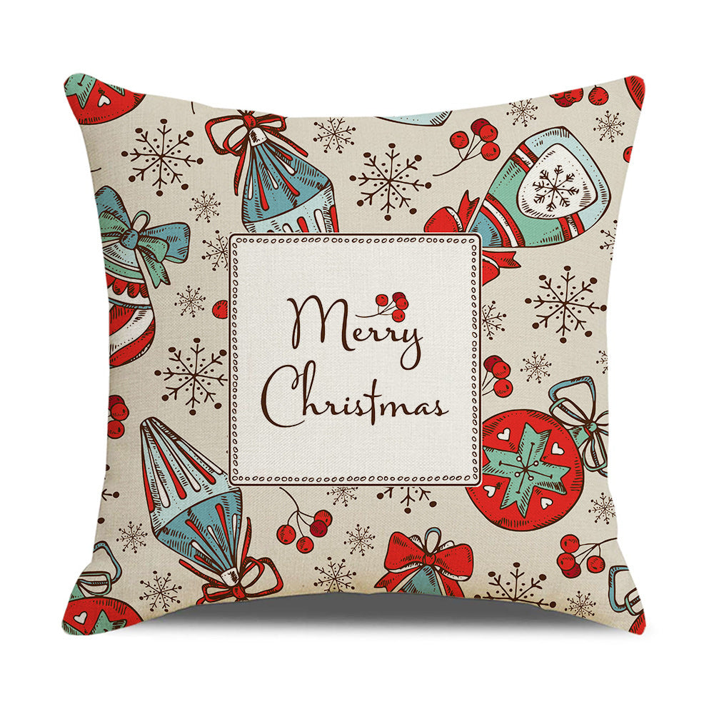 Santa Printed Cushion Sofa Cushion Home Furnishing