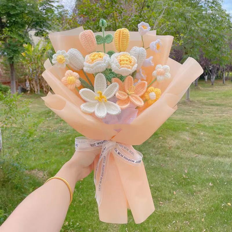 Woven Wool Bouquet Tulip Material Package