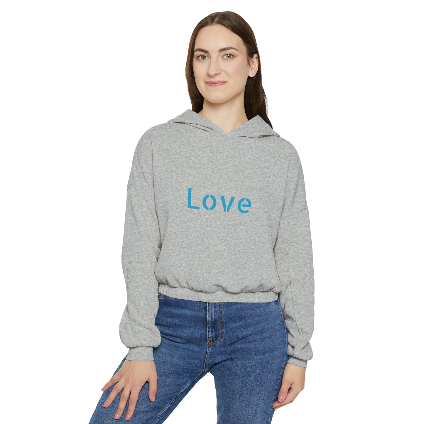 Valentine's best Gift, hearts design Women's Cinched Bottom Hoodie