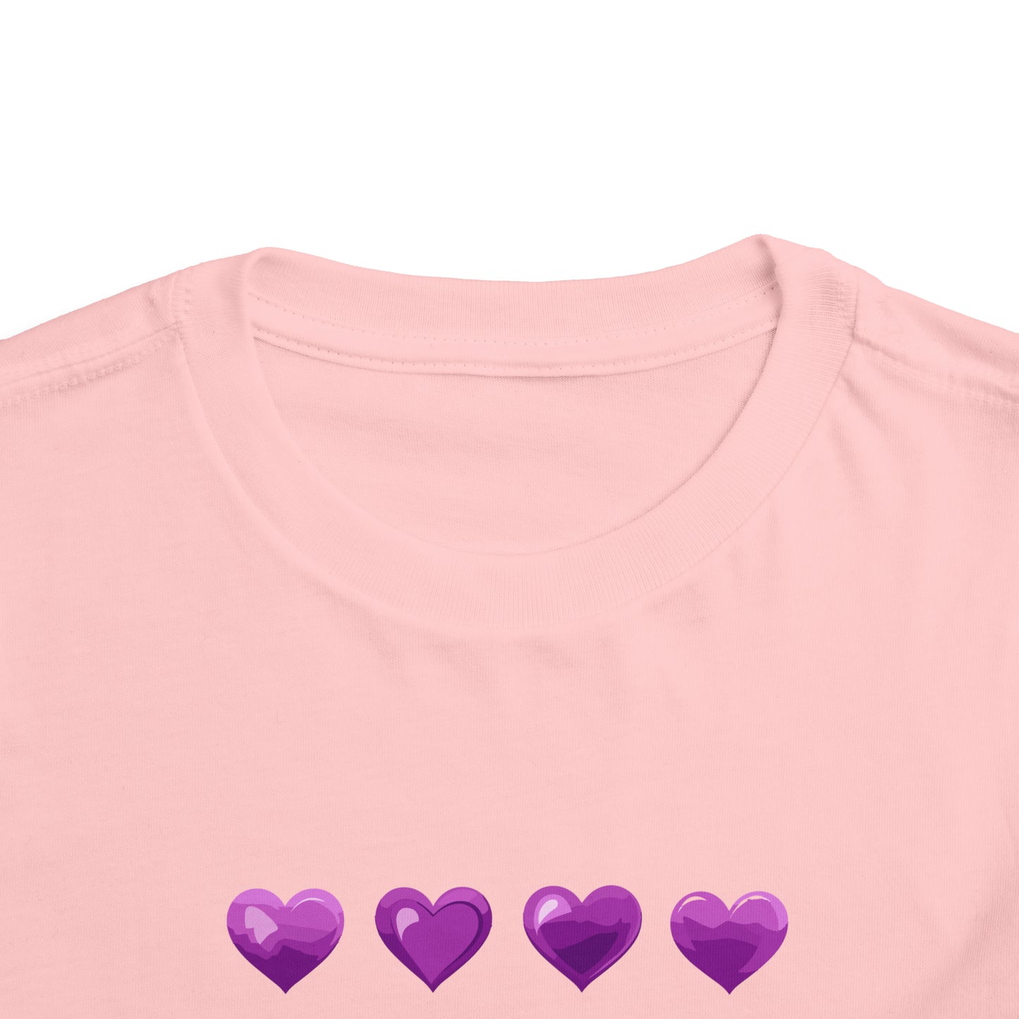 Valentine's purple hearts shape design Toddler Short Sleeve Tee