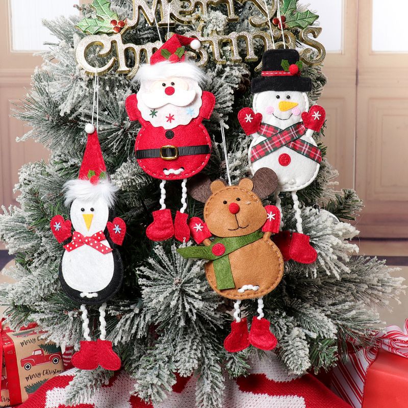 Christmas Hanging Decoration Old Man Snowman Elk Penguin Long Legs Cartoon Suit