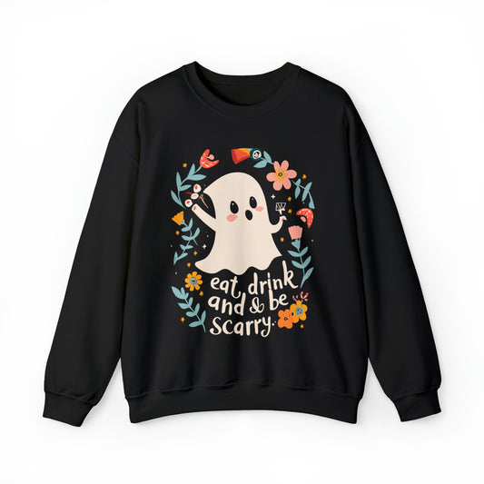 Spooky Eat, Drink and Scary Halloween Sweatshirt, Spooky Season Halloween Sweatshirt, Halloween Costume, Spooky Sweatshirt, Halloween Gifts