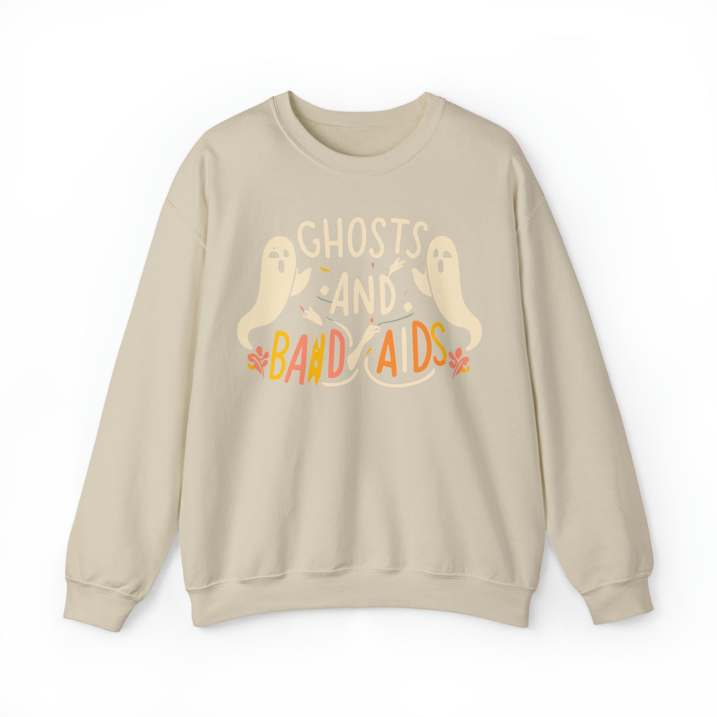 Ghosts and Band-aids Nurse Halloween Sweatshirt, Spooky Season Halloween Sweatshirt, Halloween Costume, Spooky Sweatshirt, Halloween Gifts