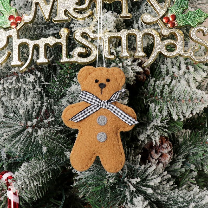 Christmas Party Decoration Biscuit Bear Small Hanging Suit