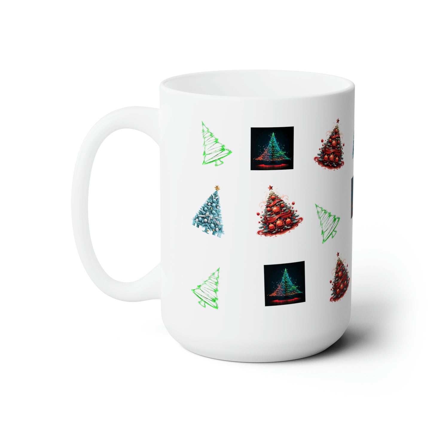 Fa-la-la Christmas white Ceramic Mug 15oz