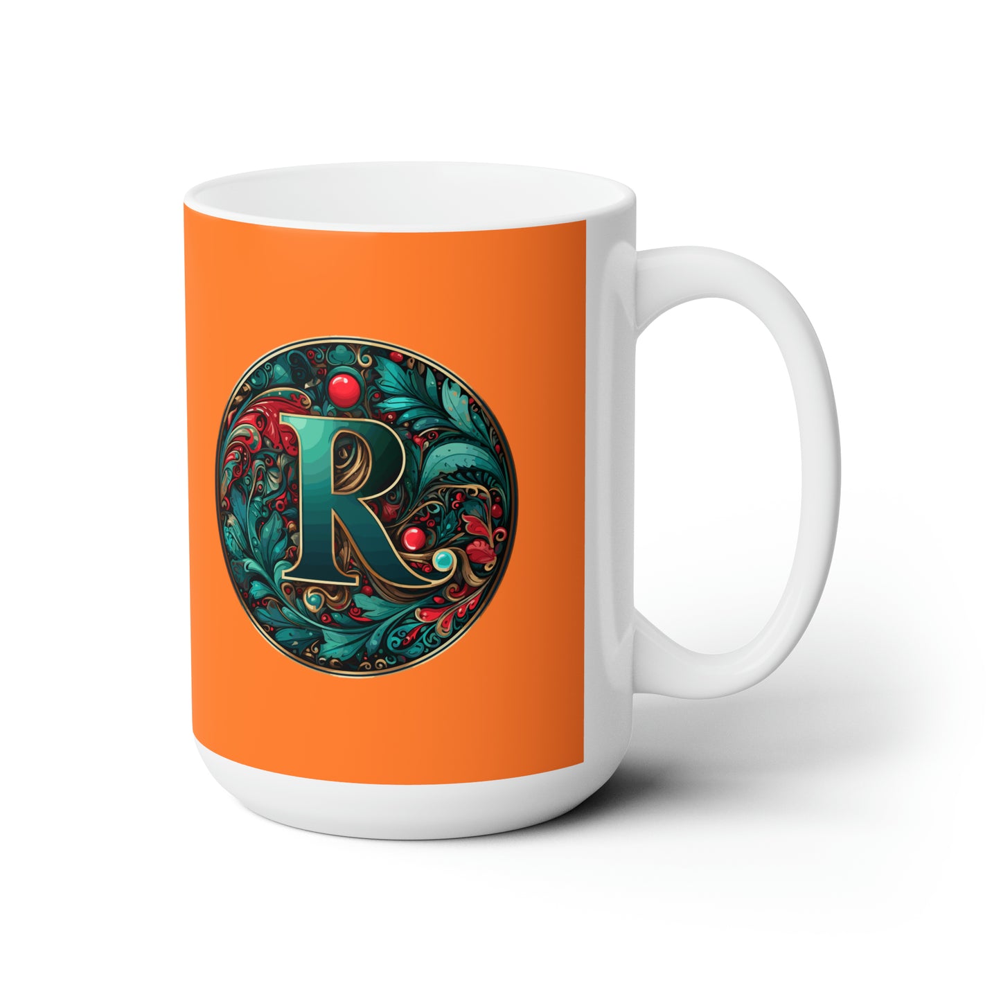 Christmas colorful Alphabet R design Crusta Ceramic Mug 15oz