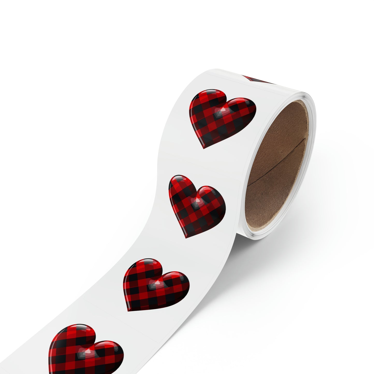 Valentine's day heart shape Square Sticker Label Rolls