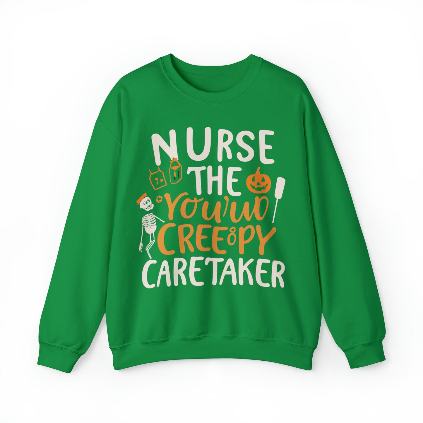 Nurse The Creepy Caretaker Halloween Sweatshirt, Spooky Season Halloween Sweatshirt, Halloween Costume, Spooky Sweatshirt, Halloween Gifts