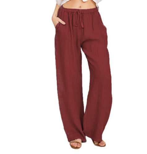 Women's Casual Cotton And Linen Loose Yoga Pants