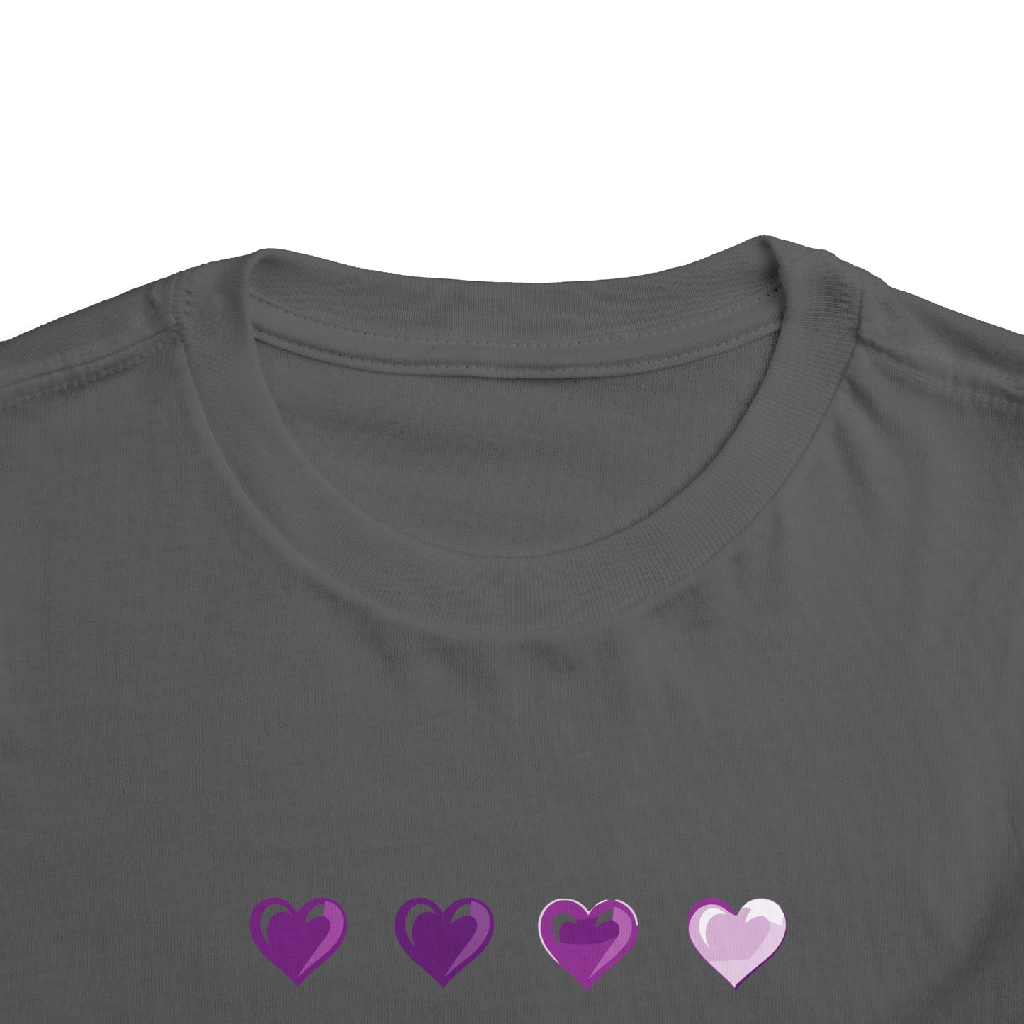 Valentine's purple and white hearts shape design Toddler Short Sleeve Tee