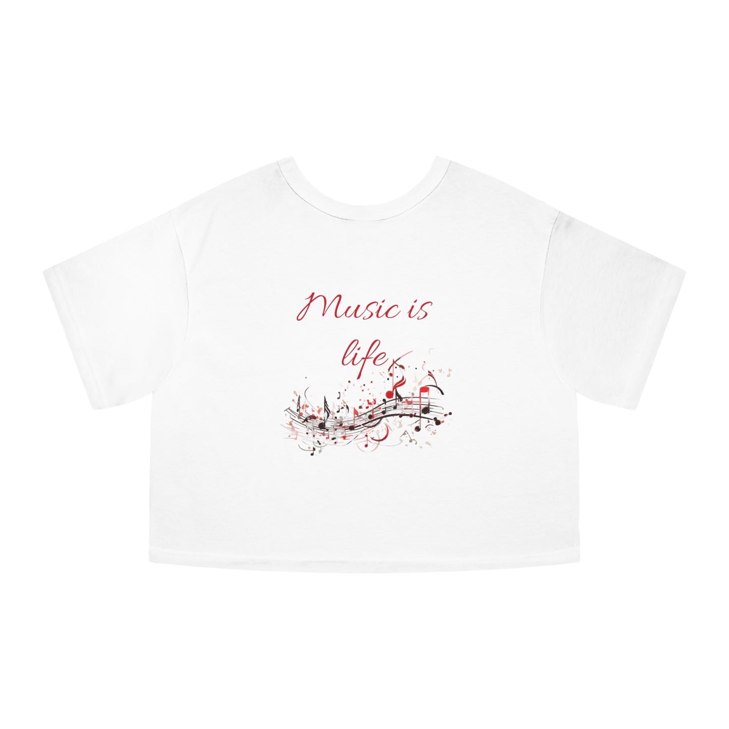 Valentine's and musical combination Champion Women's Heritage Cropped T-Shirt for valentine's day.