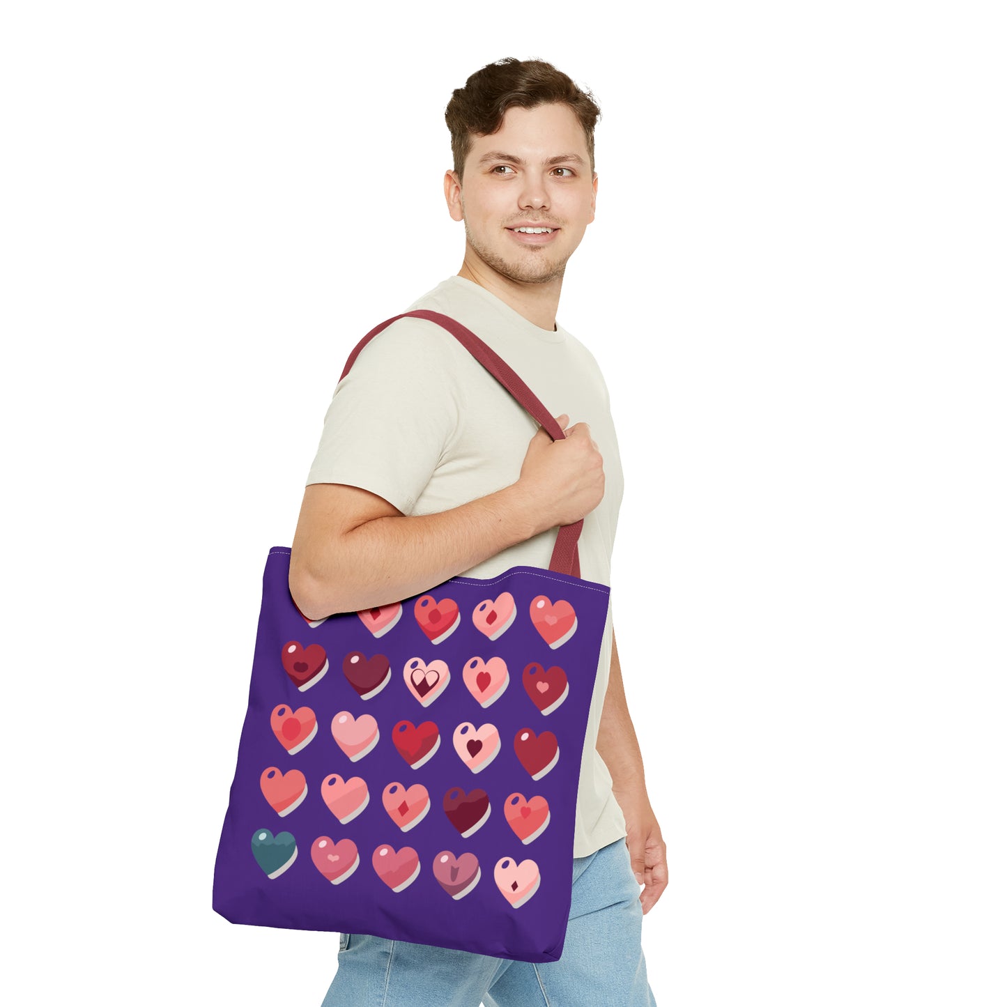 Valentine's purple Tote Bag (AOP)