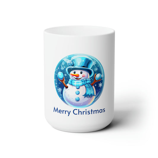 Frosty the Crystal Snowman design Christmas Ceramic Mug 15oz