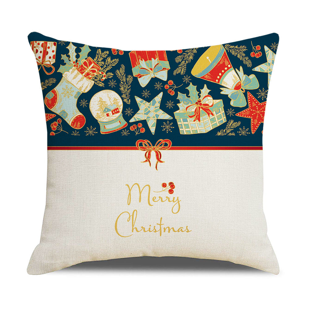 Santa Printed Cushion Sofa Cushion Home Furnishing