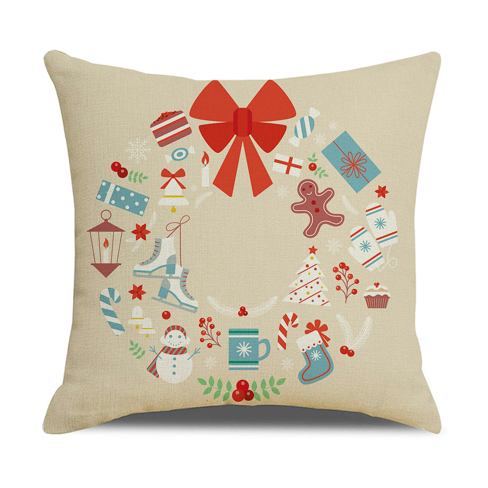 Santa Printed Cushion Sofa Cushion Home Furnishing