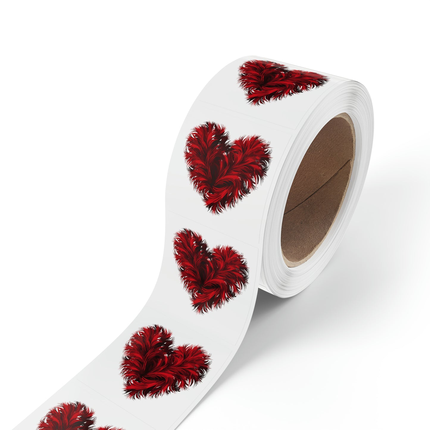 Valentine's day heart shape Square Sticker Label Rolls