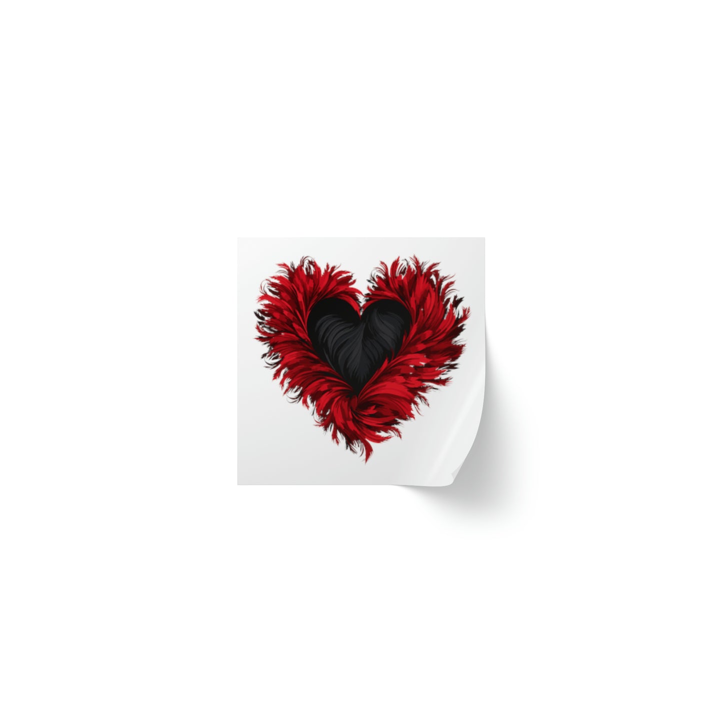 Valentine's heart shape Square Sticker Label Rolls