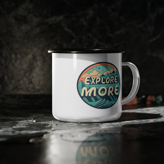 Enamel Camp Cup - Unique Explore More Travel Mug