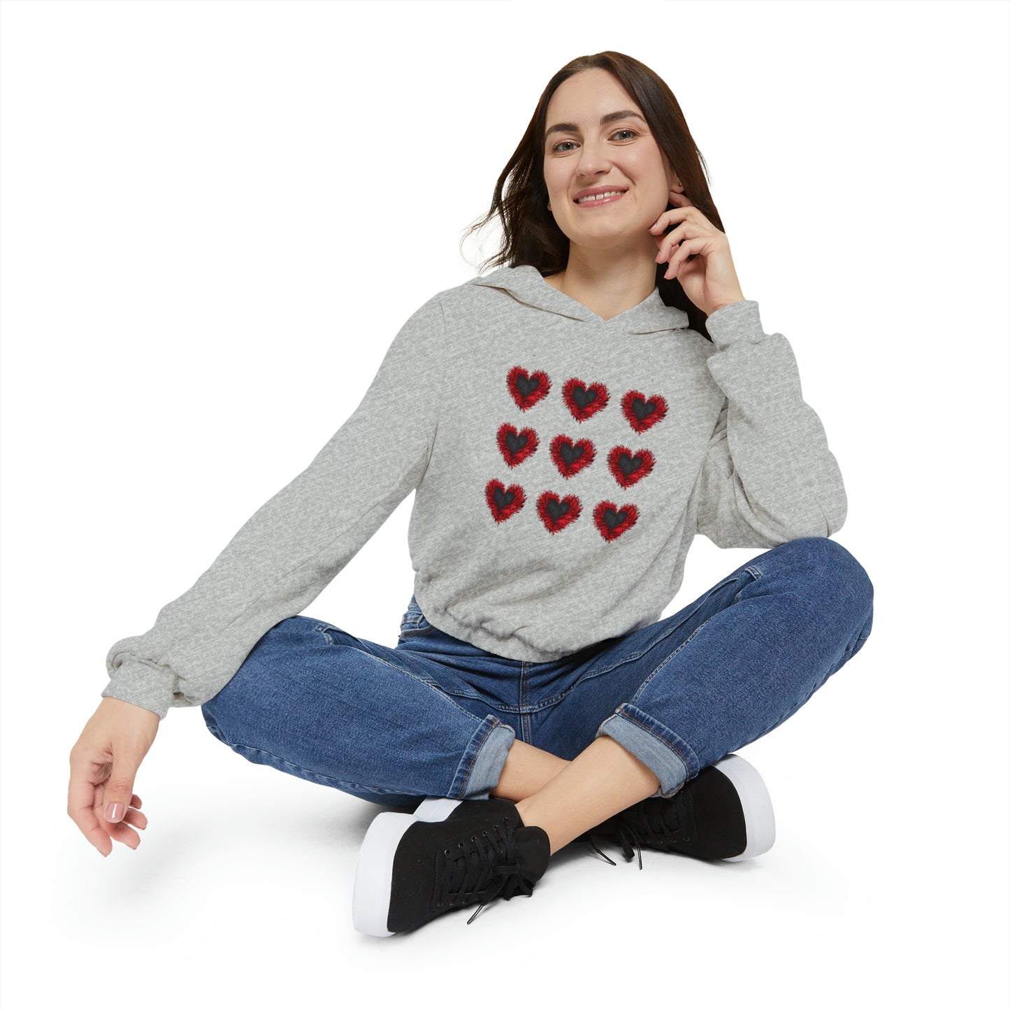 Valentine's best Gift, Women's Cinched Bottom Hoodie