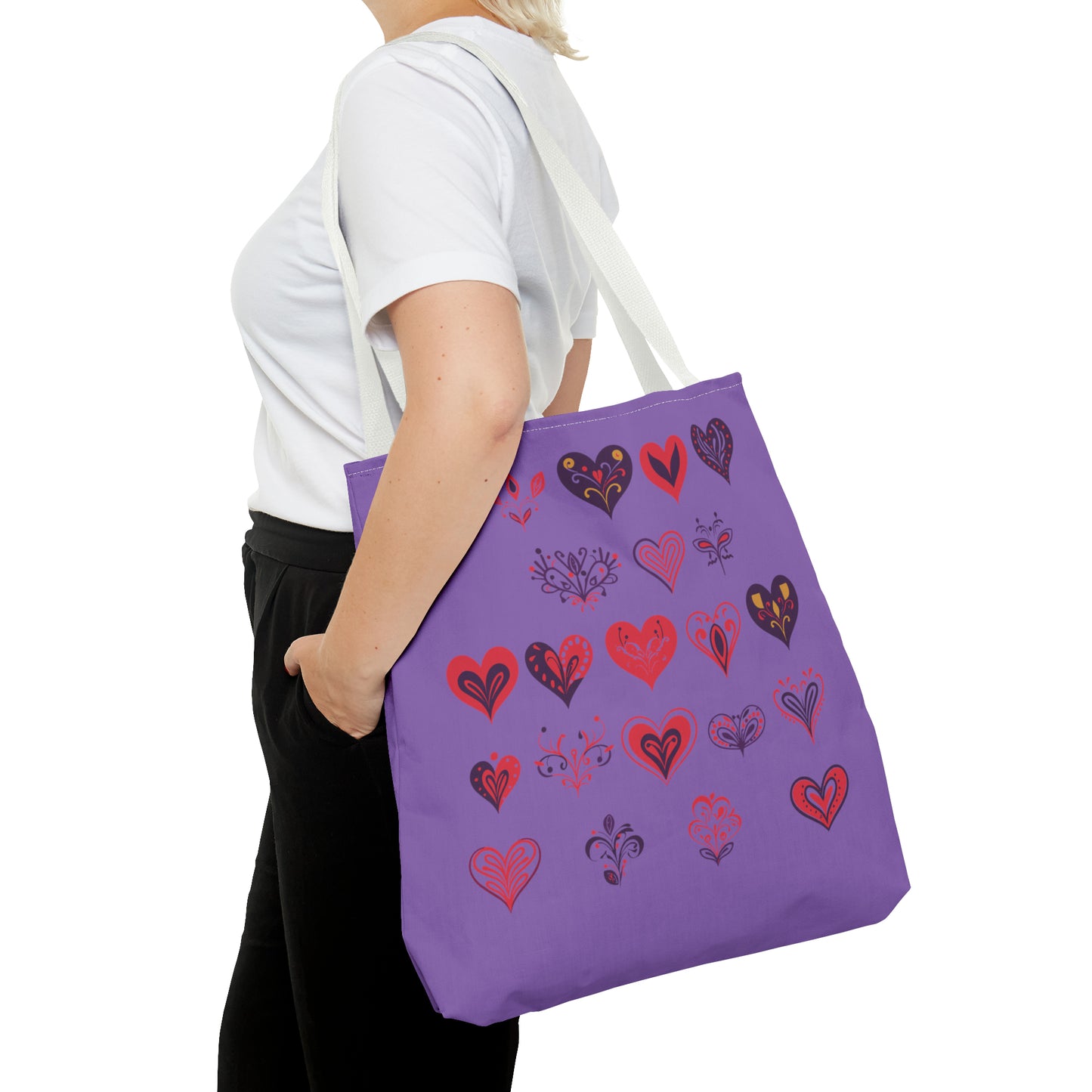 Valentine's light purple Tote Bag (AOP)