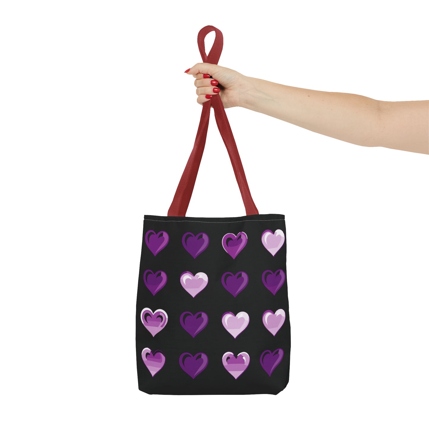 Valentine's black Tote Bag (AOP)