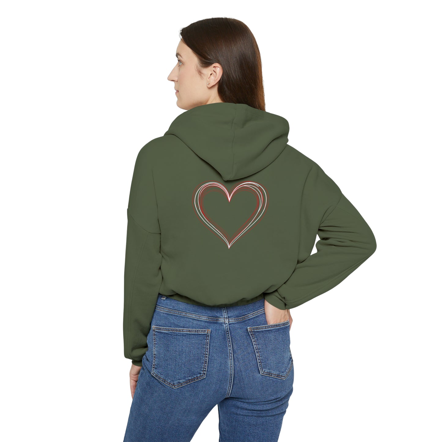 Valentine's best Gift, Women's Cinched Bottom Hoodie