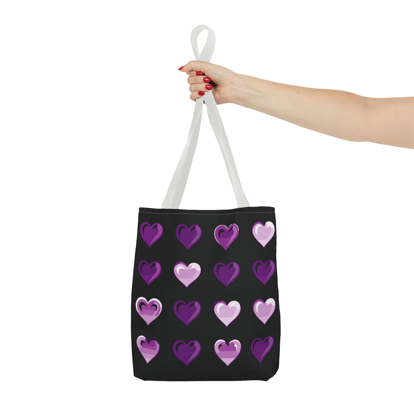 Valentine's black Tote Bag (AOP)