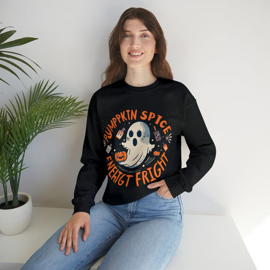 Pumpkin Spice Fright Sweatshirt, Spooky Season Halloween Sweatshirt, Halloween Costume, Spooky Sweatshirt, Halloween Gifts