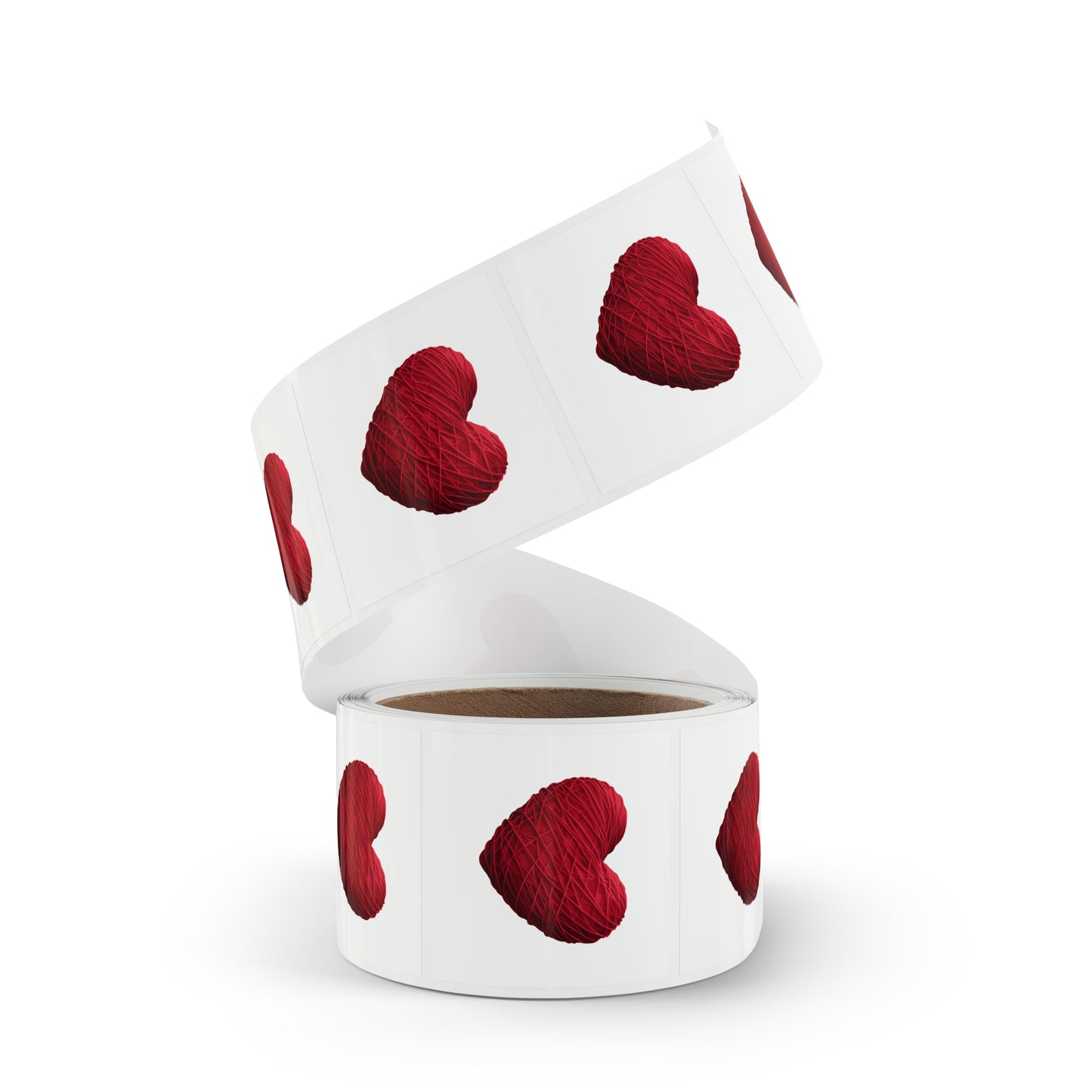 Valentine's day heart shape Square Sticker Label Rolls