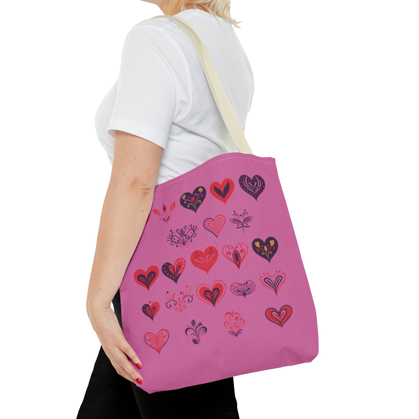 Valentine's light pink Tote Bag (AOP)