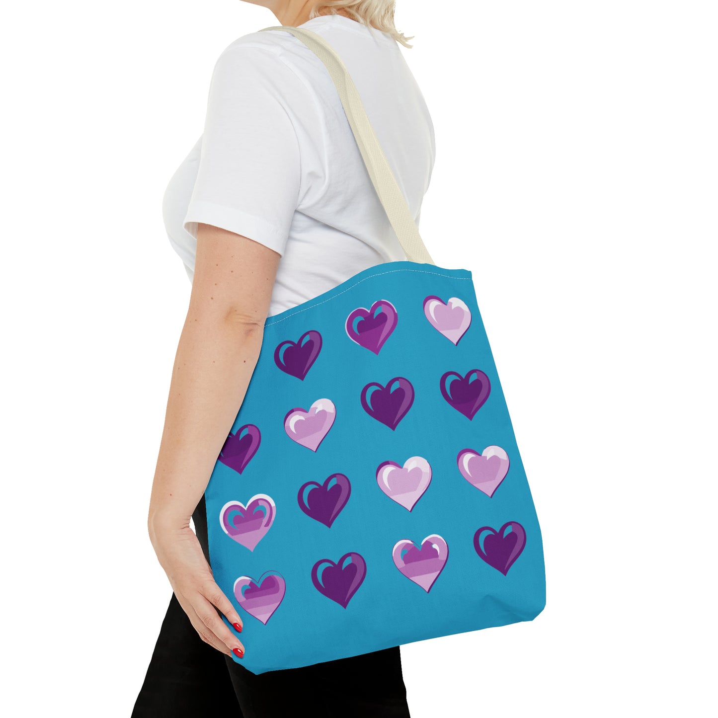 Valentine's Turquoise Tote Bag (AOP)