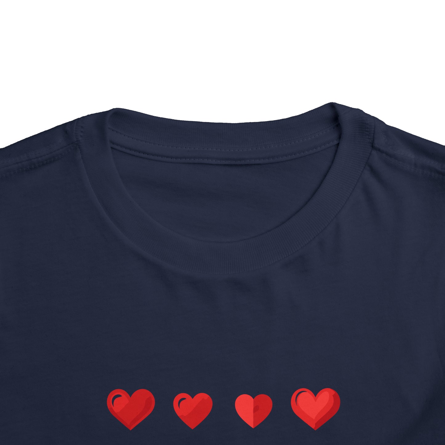 Valentine's Red hearts shape design Toddler Short Sleeve Tee