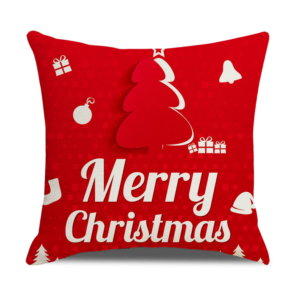 Santa Printed Cushion Sofa Cushion Home Furnishing