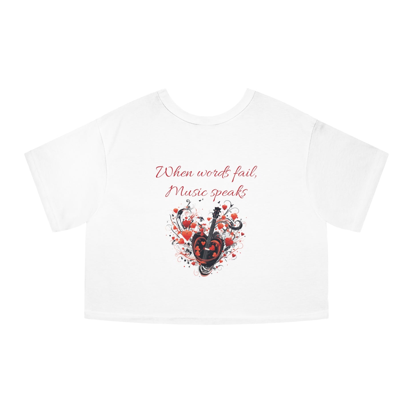 Valentine's and musical combination Champion Women's Heritage Cropped T-Shirt for valentine's day.