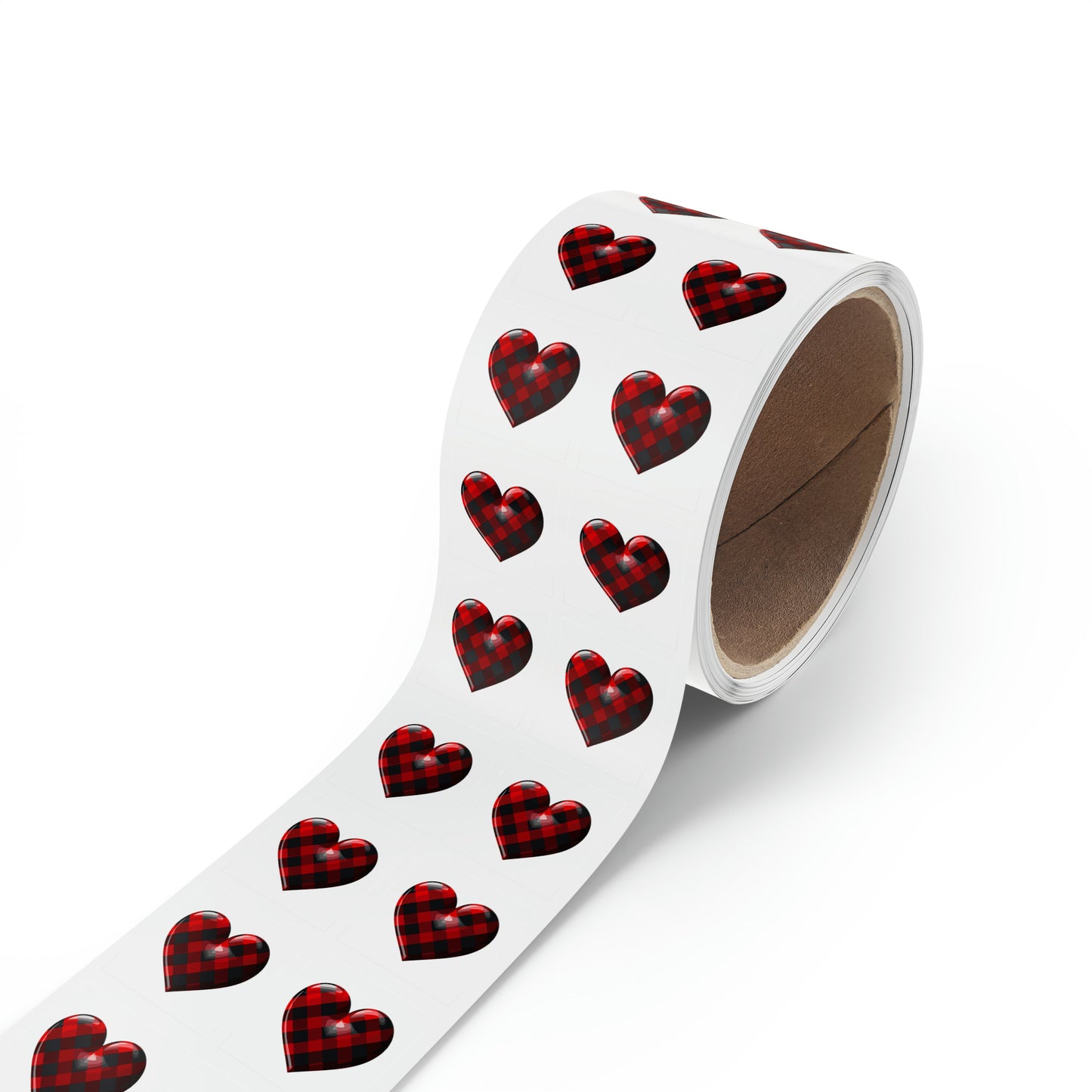 Valentine's day heart shape Square Sticker Label Rolls