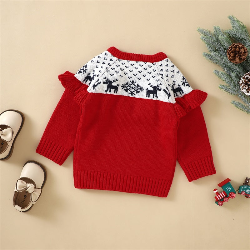 Baby Girl's Christmas Flounce Top