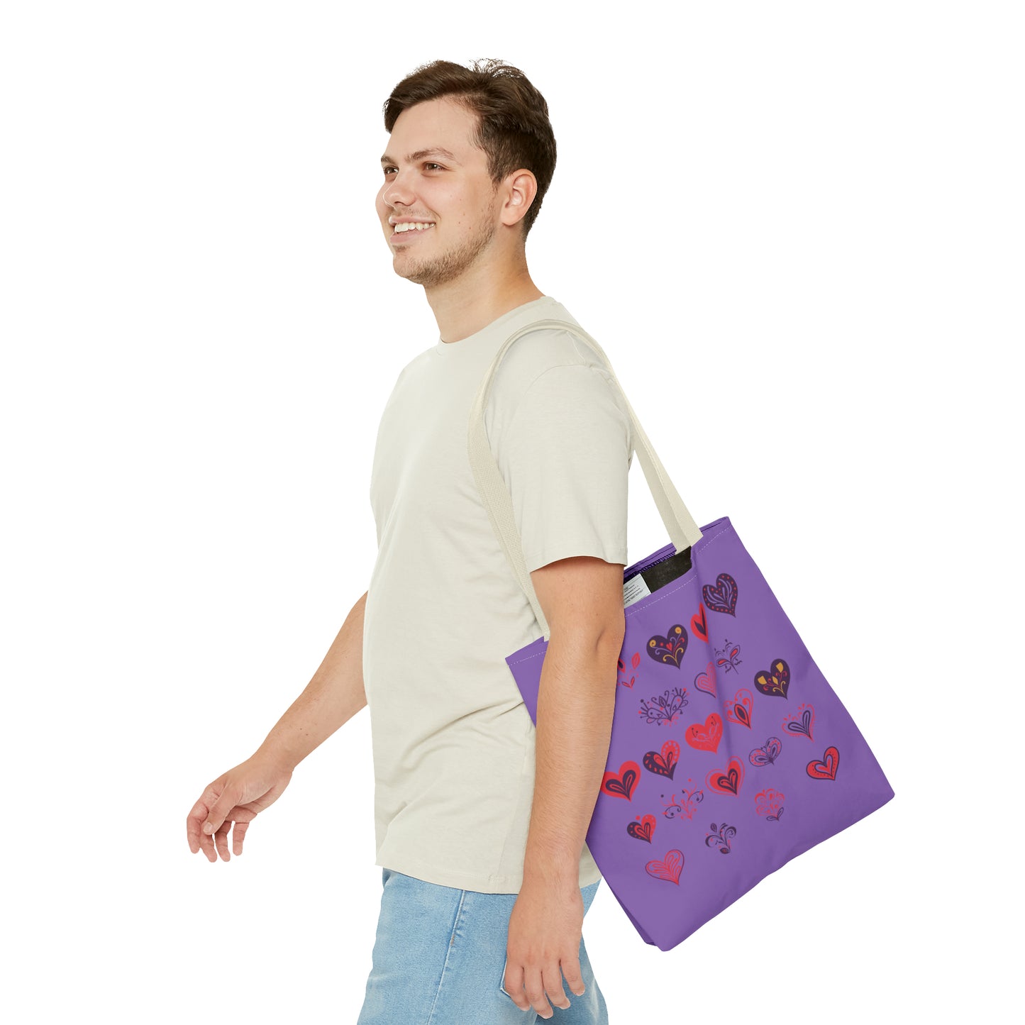 Valentine's light purple Tote Bag (AOP)