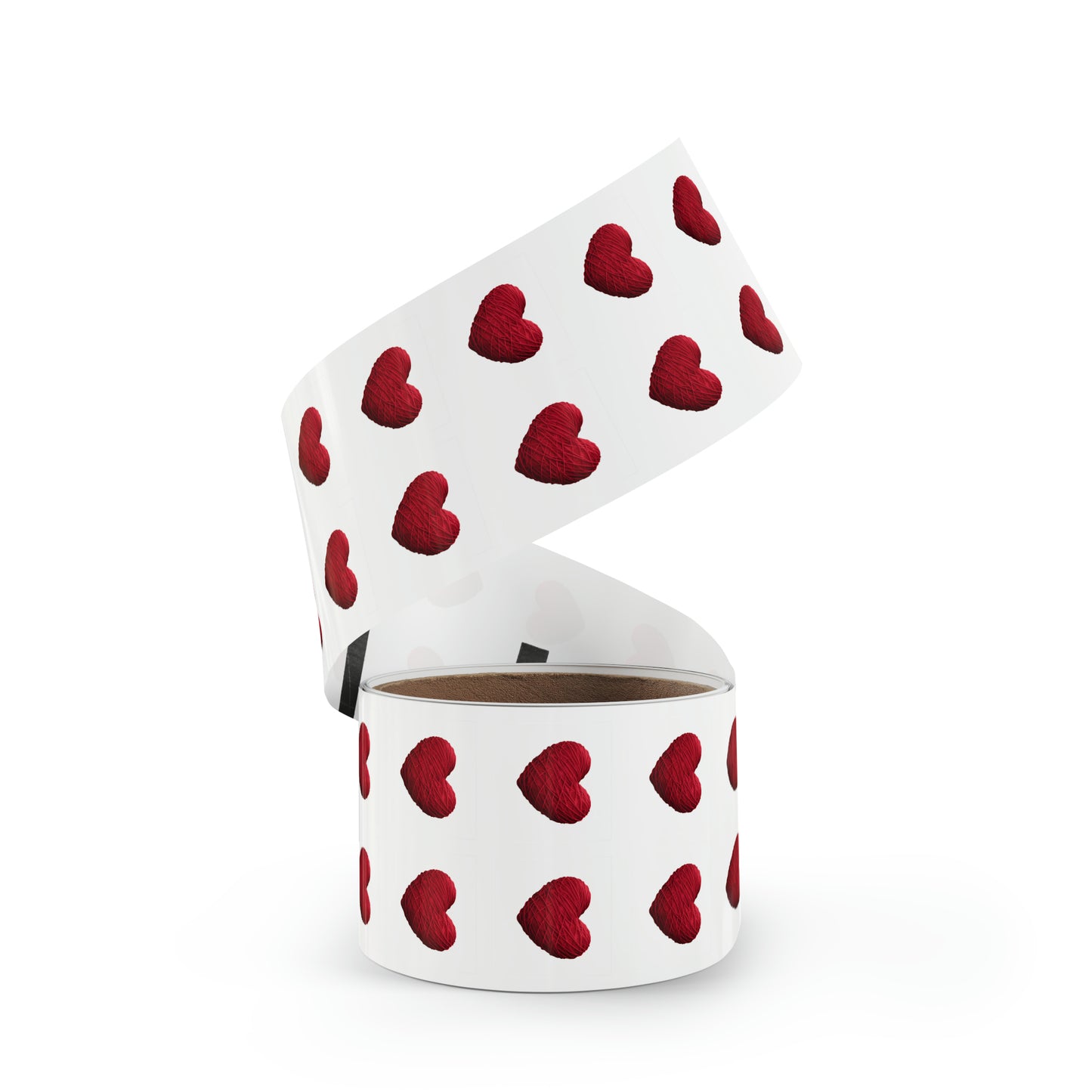 Valentine's day heart shape Square Sticker Label Rolls