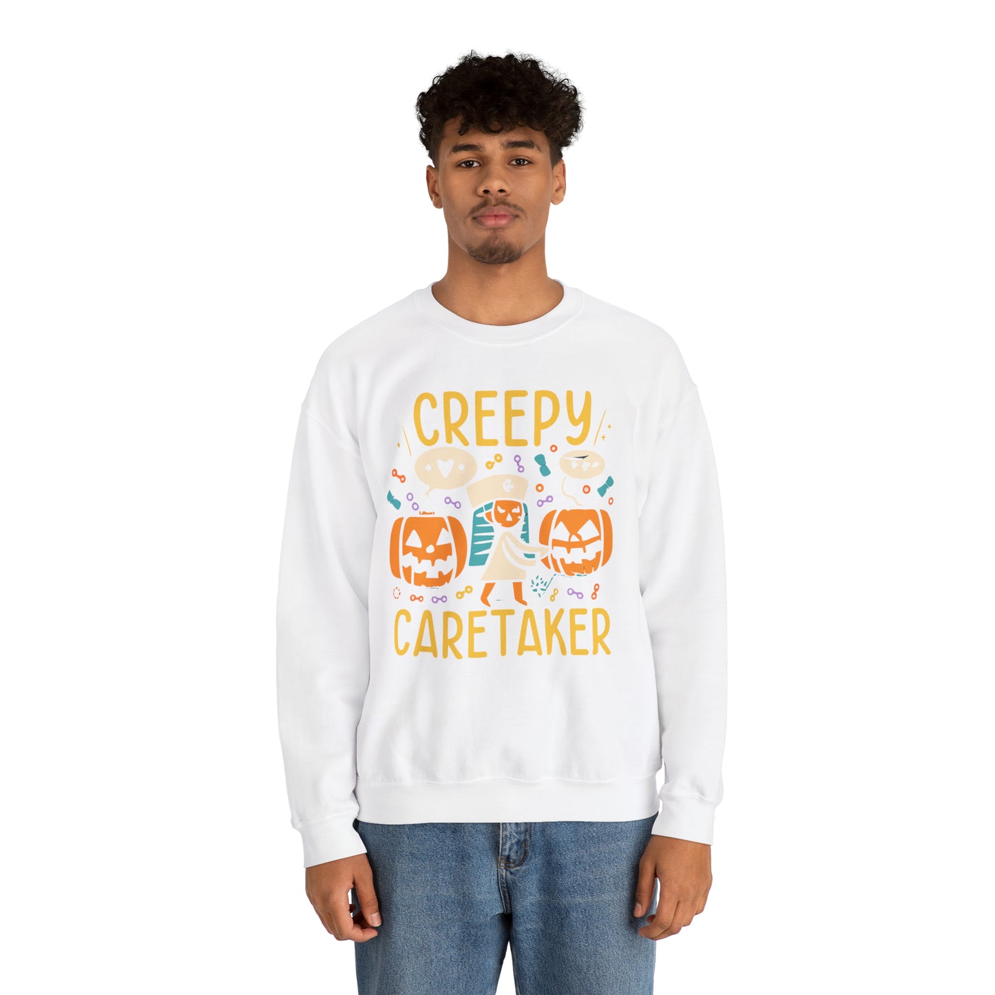 Creepy Caretaker Nurse Halloween Sweatshirt, Spooky Season Halloween Sweatshirt, Winter Sweatshirt, Spooky Sweatshirt, Halloween Gifts