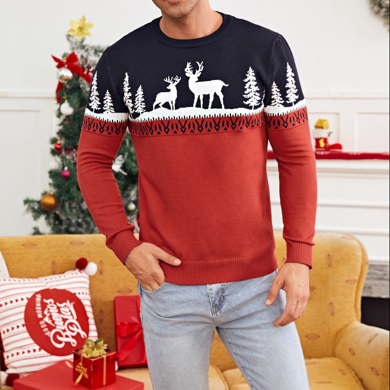 Ou Men's Little Deer Christmas Sweater