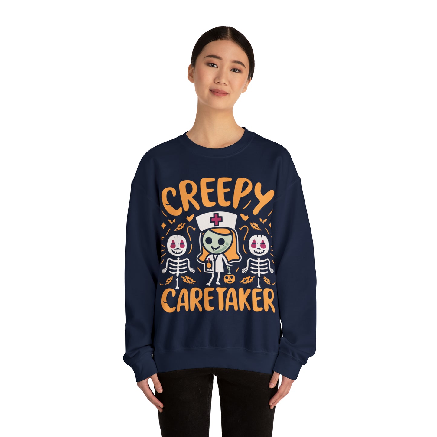 Creepy Caretaker Nurse Halloween Sweatshirt, Spooky Season Halloween Sweatshirt, Halloween Costume, Spooky Sweatshirt, Halloween Gifts