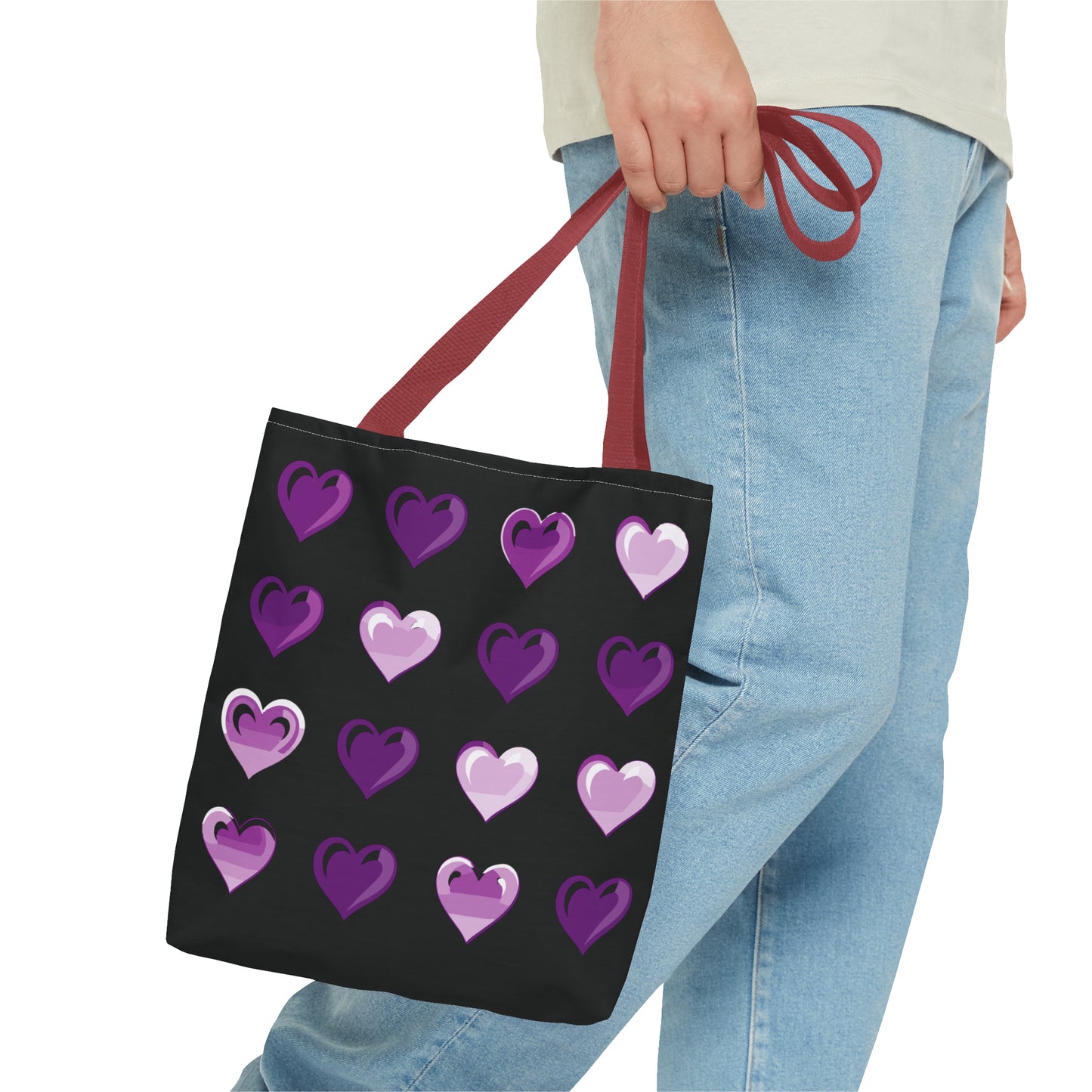 Valentine's black Tote Bag (AOP)