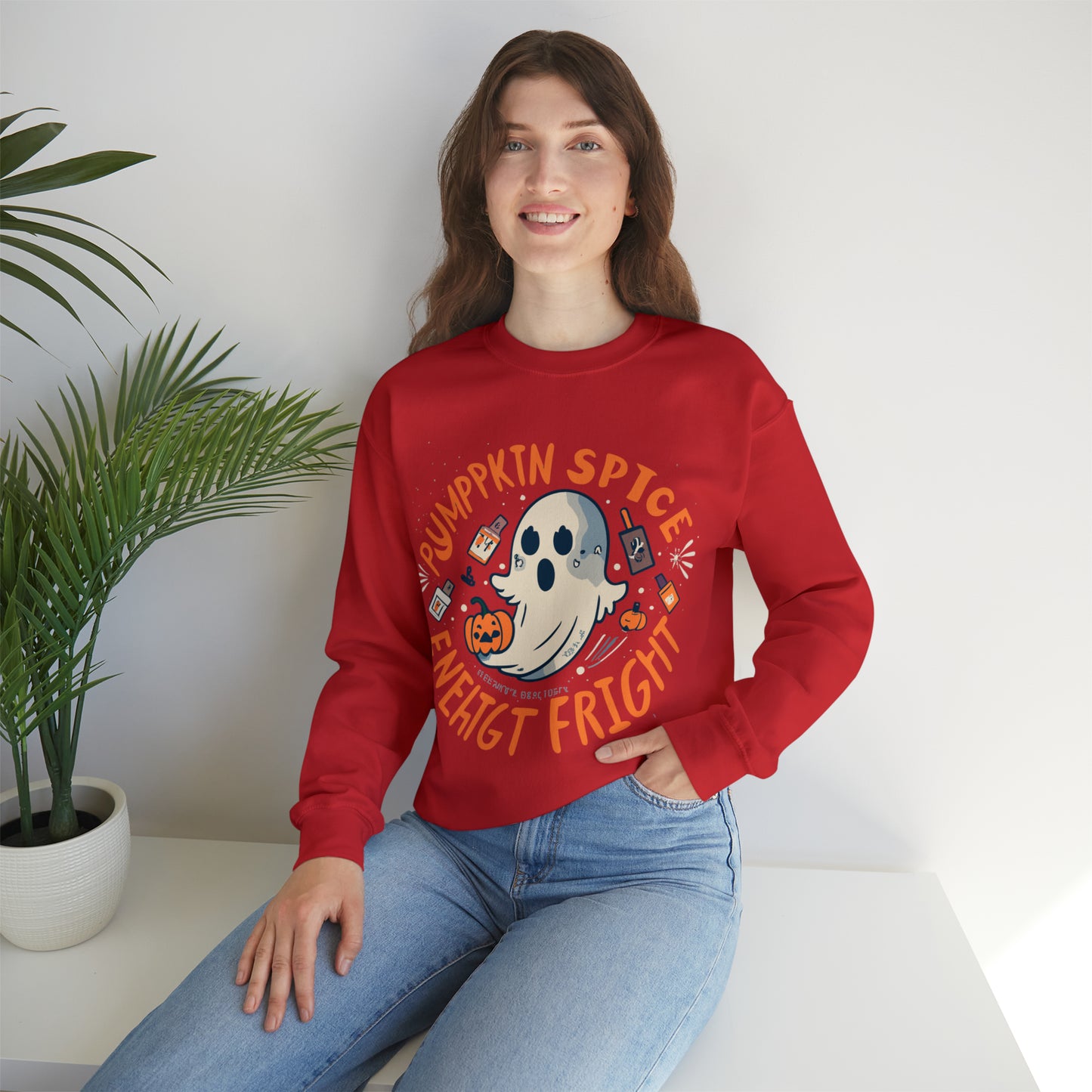 Pumpkin Spice Fright Sweatshirt, Spooky Season Halloween Sweatshirt, Halloween Costume, Spooky Sweatshirt, Halloween Gifts