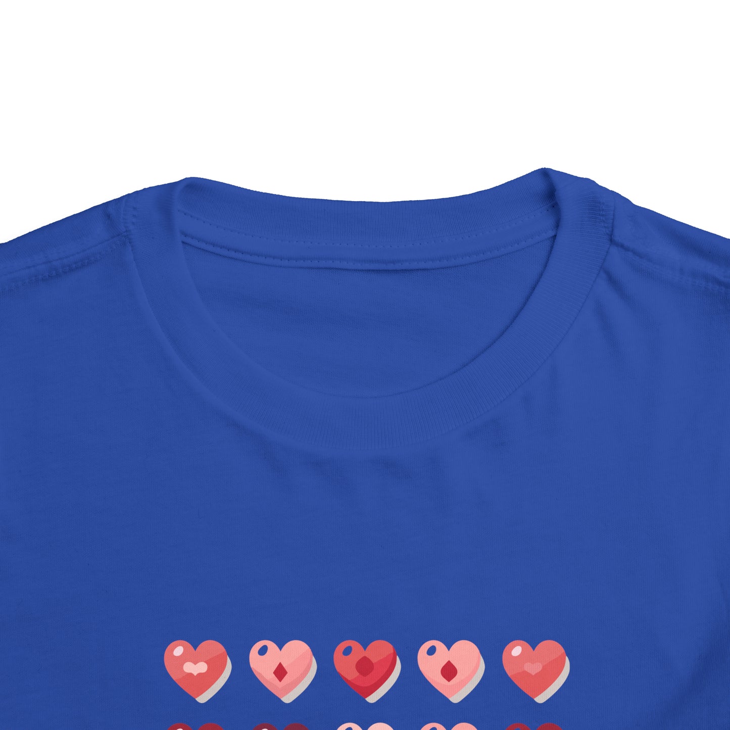 Valentine's multi color hearts shape design Toddler Short Sleeve Tee