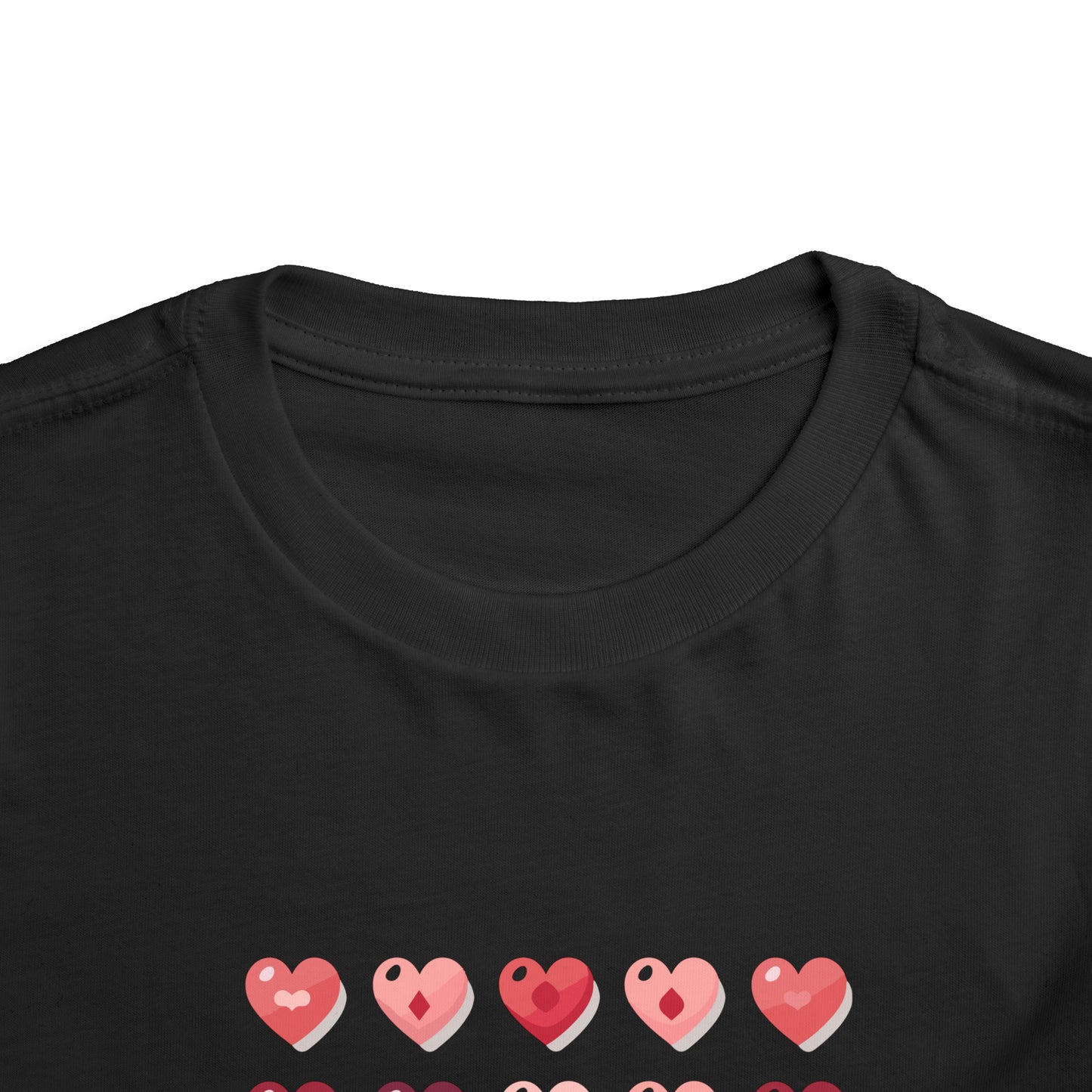 Valentine's multi color hearts shape design Toddler Short Sleeve Tee