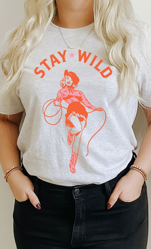 Vintage Stay Wild Cowgirl Graphic Tee PLUS