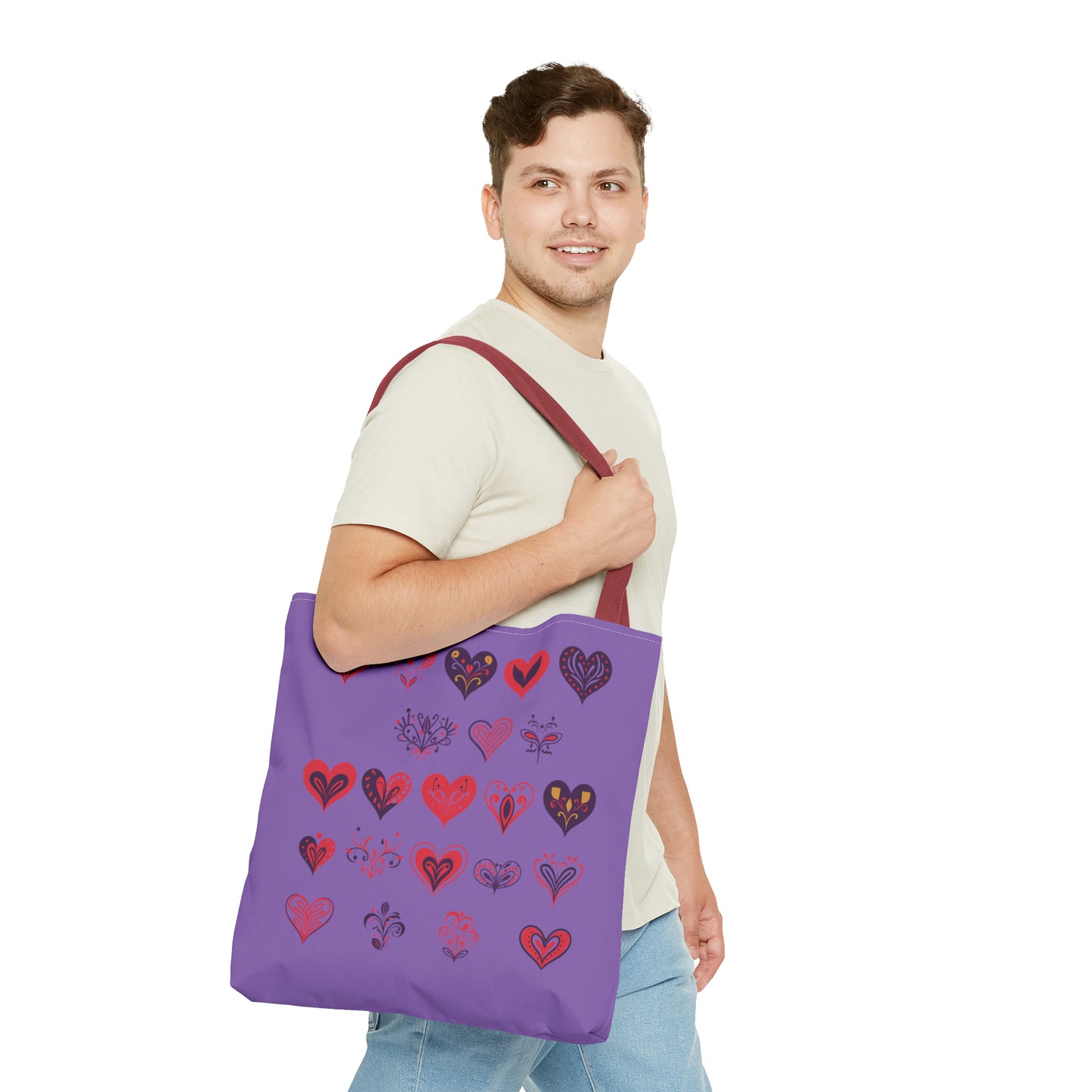 Valentine's light purple Tote Bag (AOP)