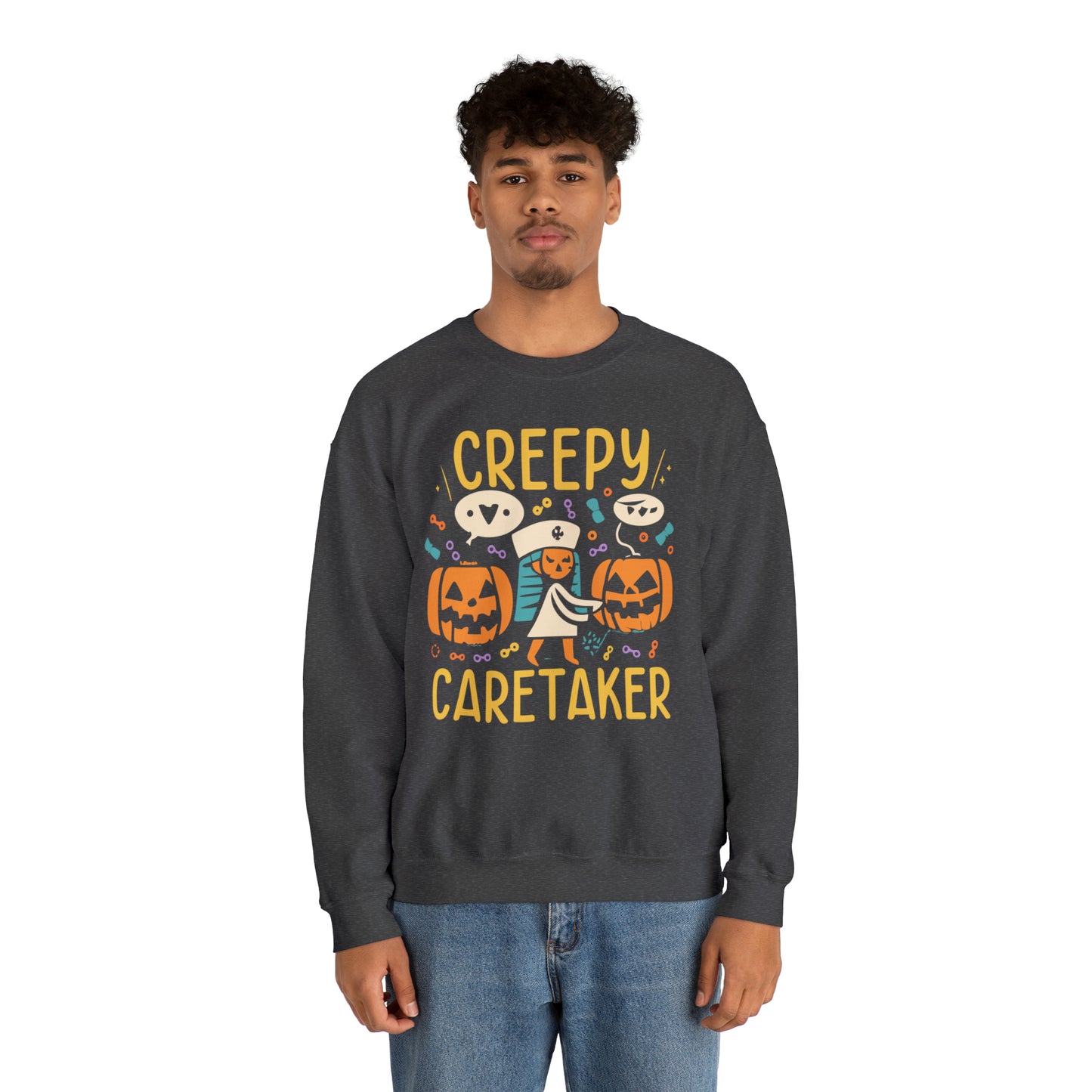 Creepy Caretaker Nurse Halloween Sweatshirt, Spooky Season Halloween Sweatshirt, Winter Sweatshirt, Spooky Sweatshirt, Halloween Gifts